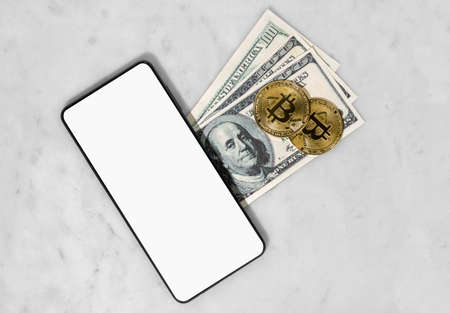 Bitcoin gold coin. Cryptocurrency virtual money BTC. Blockchain technology, Bitcoin mining concept....