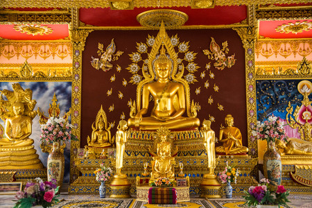 A beautiful Buddha statue is respected by Buddhists   のeditorial素材