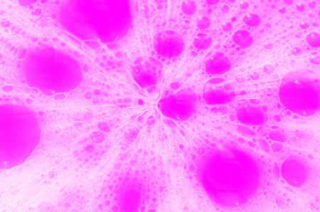 Pink soap bubbles For a background imageの写真素材