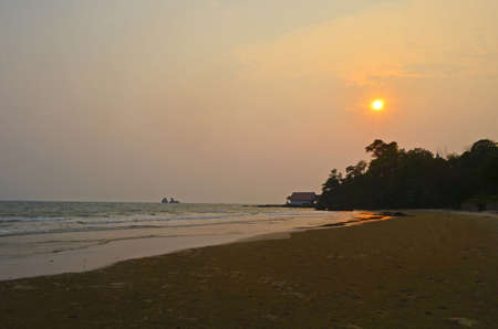A view of the sea eveningの写真素材