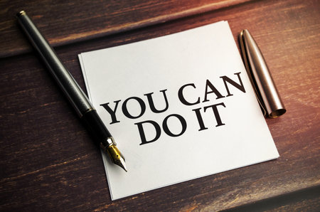You can do it words on white paper and penの写真素材