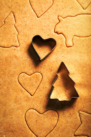 Beautiful Christmas gingerbread cookiesの写真素材