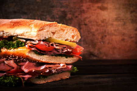 big juicy sandwichの写真素材