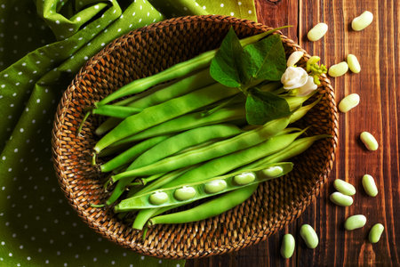 Green beans in a plate