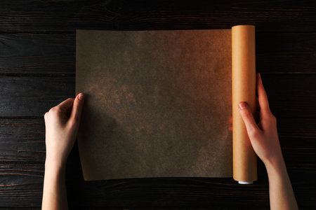 Concept of accessories for cooking and baking - baking paper