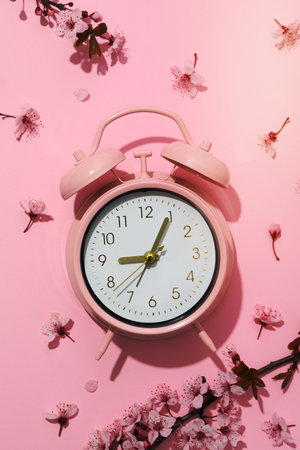 Concept of sleep and wake up with alarm clockの写真素材