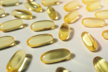 Immunity support capsules - Omega, health care conceptの写真素材