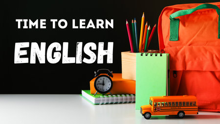 Image for English language day, learning English language conceptの写真素材