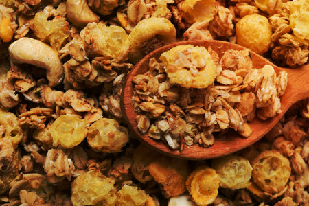 Photo of uncooked food for breakfast - muesliの写真素材