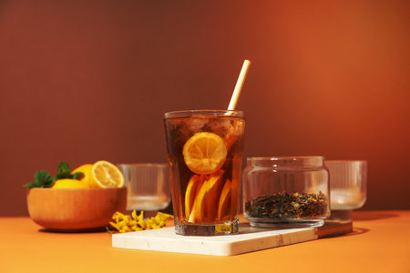 Ice tea - drink for refreshing in hot summer weatherの写真素材