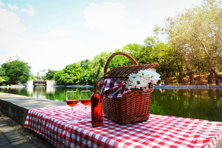 Spending time in nature - picnic, accessories for picnicの写真素材