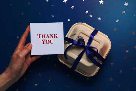 Words of gratitude, gratitude concept, text Thank youの写真素材