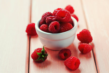 fresh raspberryの写真素材
