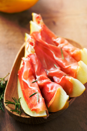 melon with prosciuttoの写真素材