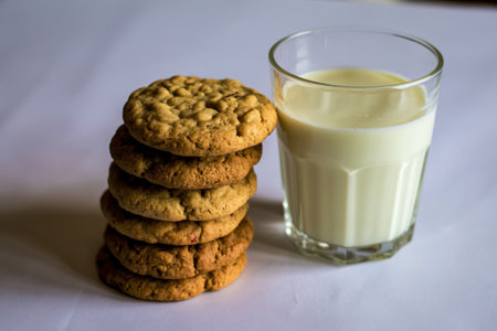 a stack of three golden-brown whole grain cookies