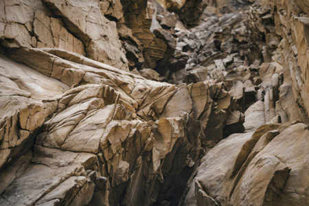 a rocky terrain with jagged and uneven rocksの写真素材