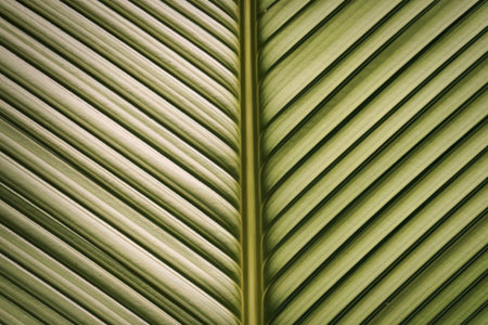 A macro photograph of a bright green leaf textureの写真素材