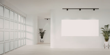 A modern and minimalist interior spaceの写真素材