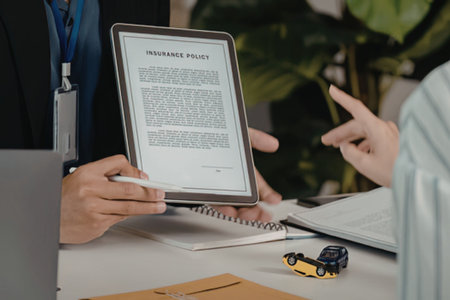 Business meeting with a tabletの写真素材