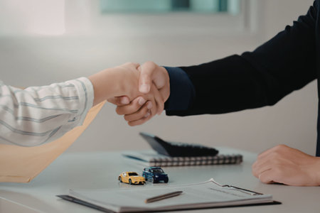 Business partnership handshake dealの写真素材