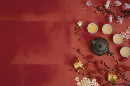 Chinese new year celebration setupの写真素材