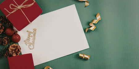 Christmas card background with gift box