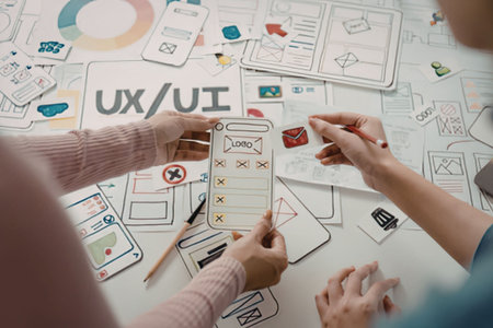 Designers working on ux ui project