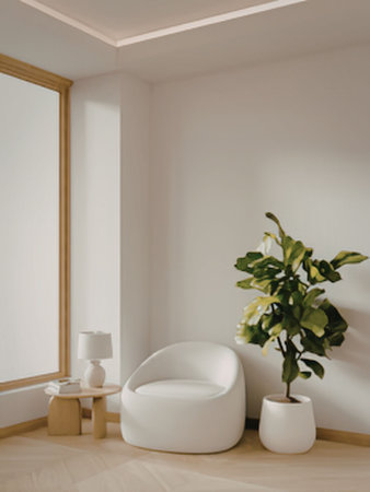 Modern minimalist interior design cornerの写真素材