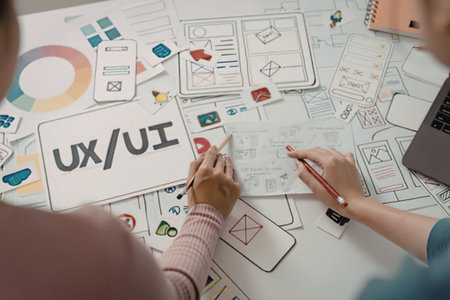 Ux/ui designers working on project