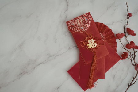 Traditional chinese red envelope decoration
