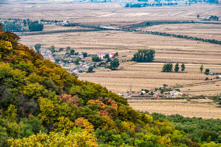 Landscape of Dagu Mountain Tourist Scenic Spot, Yitong Manchu Autonomous County, Jilin, Chinaの写真素材