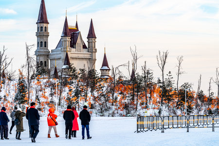 Ice and Snow Landscape in the New World of Ice and Snow in Changchun, China