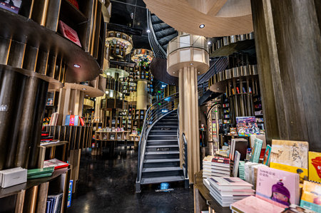 Books and Bookshelves-Zhongshuge Bookstore, Changchun, China
