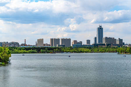 Scenery of Nanhu Park in Changchun, Chinaのeditorial素材