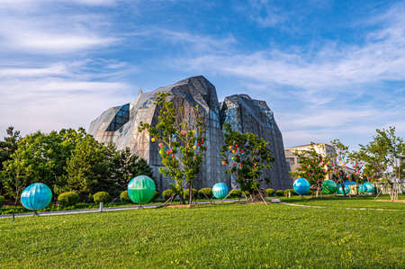 Architecture and landscape of Changchun Century City Scenic Area, Changchun, Chinaのeditorial素材