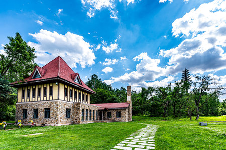 Architectural landscape of Vasa Museum in Jingyuetan National Forest Park, Changchun, Chinaのeditorial素材