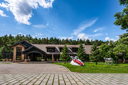 Architectural landscape of Vasa Museum in Jingyuetan National Forest Park, Changchun, Chinaのeditorial素材