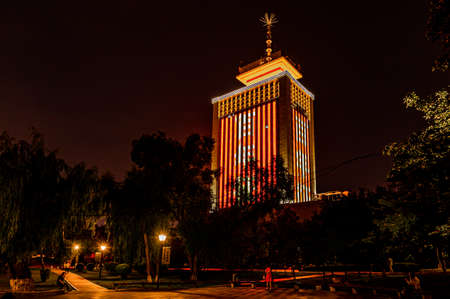 Night view of Changchun city, China