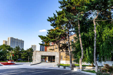 The building and landscape of the museum on the site of the Changchun Film Studio, Chinaのeditorial素材