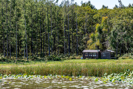 Scenery of Jingyuetan National Forest Park, Changchun, Chinaのeditorial素材