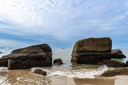 Seascape of Tianya Haijiao Tourist Area, Sanya City, Hainan Provinceの写真素材
