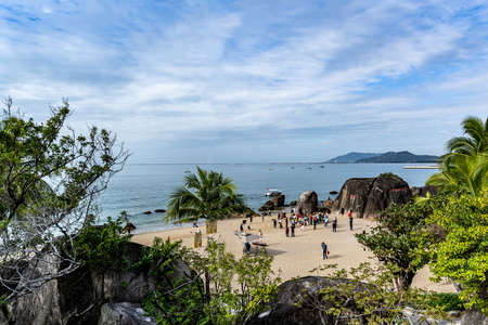 Seascape of Tianya Haijiao Tourist Area, Sanya City, Hainan Provinceのeditorial素材