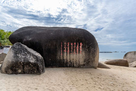 Seascape of Tianya Haijiao Tourist Area, Sanya City, Hainan Provinceのeditorial素材