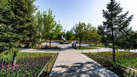 Spring scenery of Changchun Park in Changchun, China