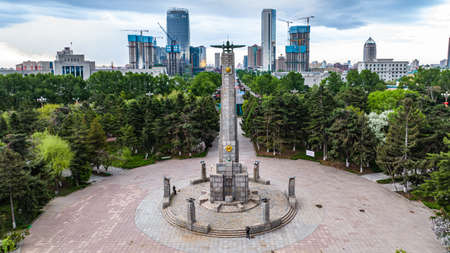 Landscape of People's Square in Changchun, Chinaのeditorial素材