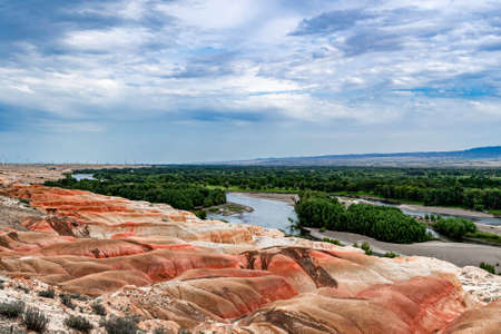 Scenery of Wucaitan Scenic Spot in Altay, Xinjiang, Chinaの写真素材