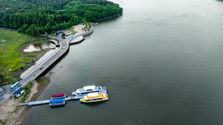 The scenery of Jingyuetan National Forest Park in Changchun, China in summer