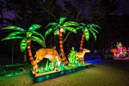 On December 30, 2023, Changchun, China, Changchun Zoological and Botanical Park Journey to the West Theme Park opened, welcoming tourists with a rich play experience.のeditorial素材
