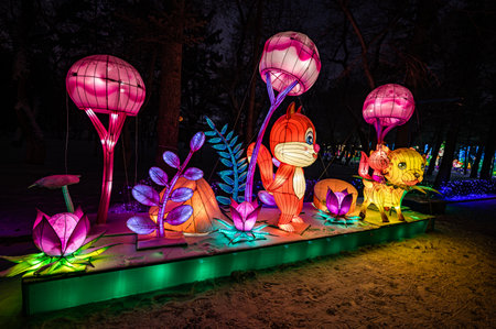 On December 30, 2023, Changchun, China, Changchun Zoological and Botanical Park Journey to the West Theme Park opened, welcoming tourists with a rich play experience.のeditorial素材