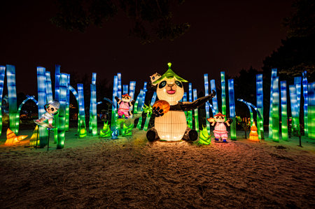 On December 30, 2023, Changchun, China, Changchun Zoological and Botanical Park Journey to the West Theme Park opened, welcoming tourists with a rich play experience.のeditorial素材